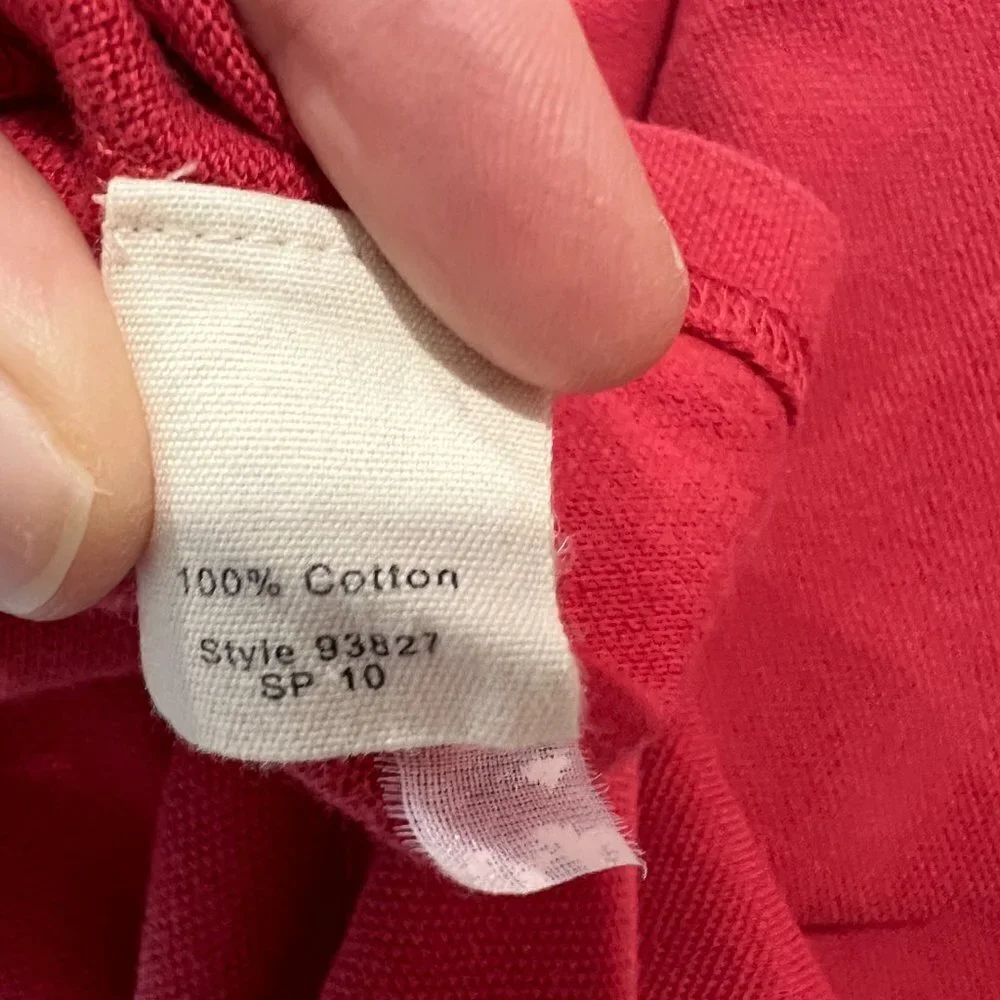 J.Crew Faded Red Vintage Polo 100% Cotton Short Sleeve Medium